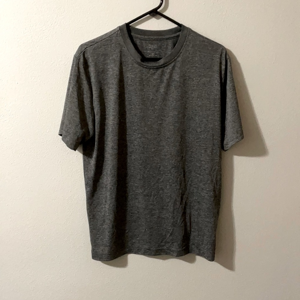Gray athletic T-shirt; men’s size medium